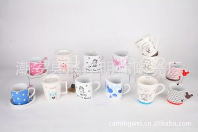 現(xiàn)貨供應(yīng)！時(shí)尚有趣卡通圖案系列PL-517直身對(duì)杯，創(chuàng)意禮品優(yōu)選